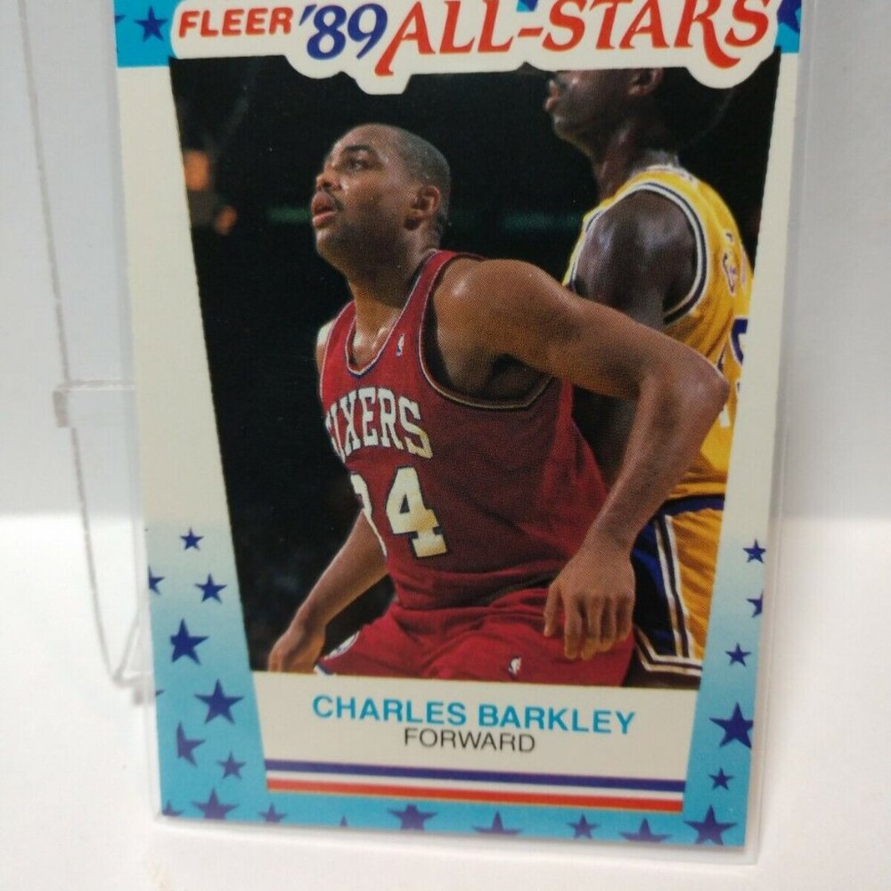 1989-90 Fleer Basketball STICKER #4 CHARLES BARKLEY.....NM - Picture 3 of 6